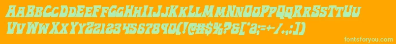 Hippocketcondital Font – Green Fonts on Orange Background