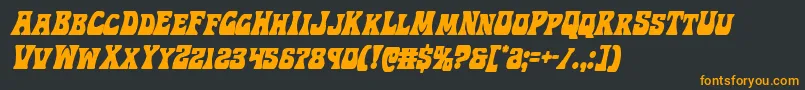 Hippocketcondital Font – Orange Fonts on Black Background