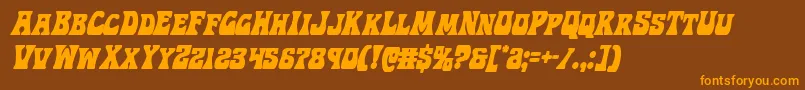 Hippocketcondital Font – Orange Fonts on Brown Background