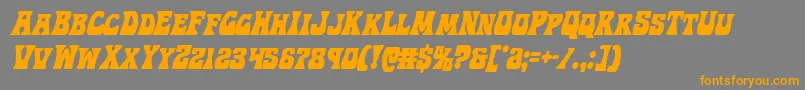 Hippocketcondital Font – Orange Fonts on Gray Background