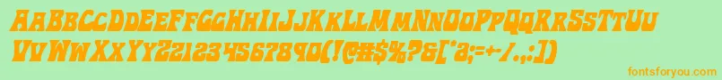 Hippocketcondital Font – Orange Fonts on Green Background