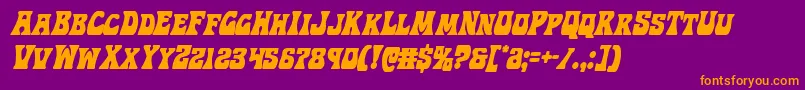 Hippocketcondital Font – Orange Fonts on Purple Background