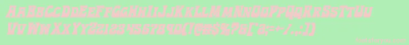 Hippocketcondital Font – Pink Fonts on Green Background