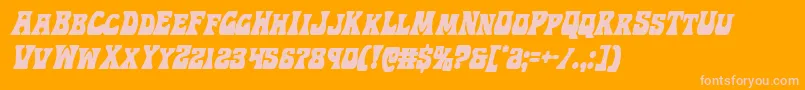 Hippocketcondital Font – Pink Fonts on Orange Background