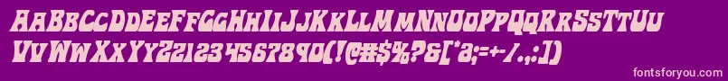 Hippocketcondital Font – Pink Fonts on Purple Background