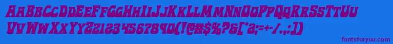 Hippocketcondital Font – Purple Fonts on Blue Background