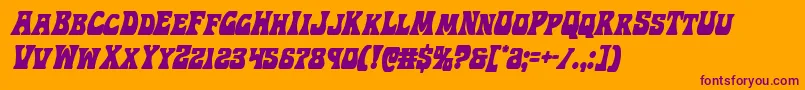 Hippocketcondital Font – Purple Fonts on Orange Background