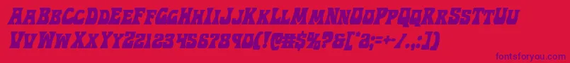 Hippocketcondital Font – Purple Fonts on Red Background