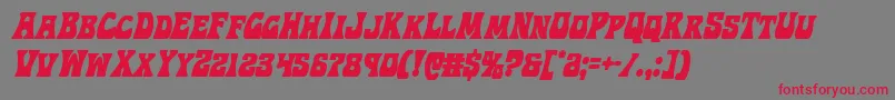 フォントHippocketcondital – 赤い文字の灰色の背景