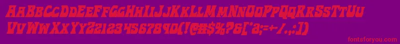 Hippocketcondital Font – Red Fonts on Purple Background