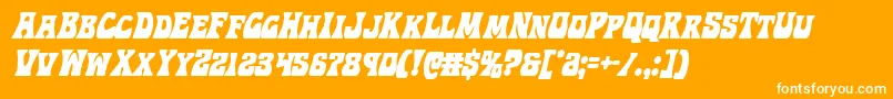 Hippocketcondital Font – White Fonts on Orange Background