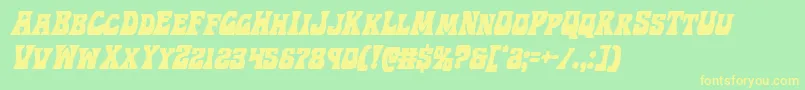 Hippocketcondital Font – Yellow Fonts on Green Background