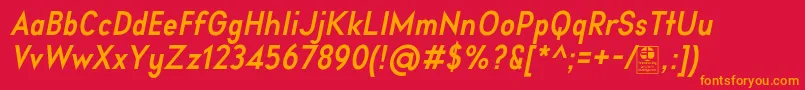 AprikasBoldItalicDemo Font – Orange Fonts on Red Background