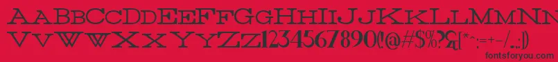 Thin Font – Black Fonts on Red Background