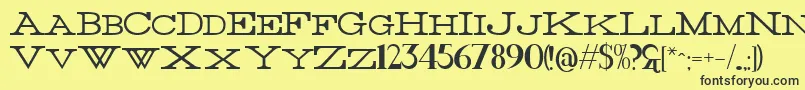 Thin Font – Black Fonts on Yellow Background