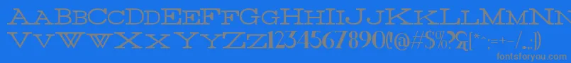 Thin Font – Gray Fonts on Blue Background