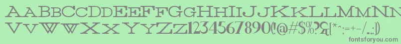 Thin Font – Gray Fonts on Green Background
