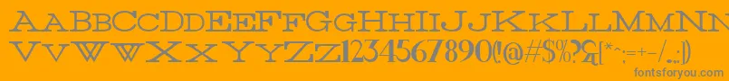 Thin Font – Gray Fonts on Orange Background