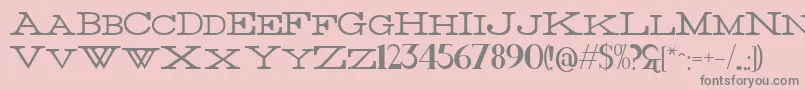 Thin Font – Gray Fonts on Pink Background