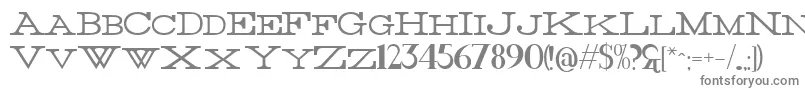 Thin-fontti – harmaat kirjasimet valkoisella taustalla