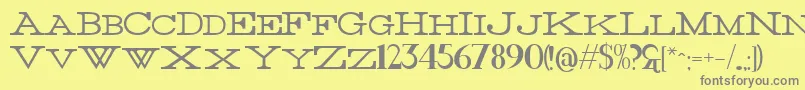 Thin Font – Gray Fonts on Yellow Background