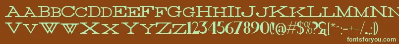 fuente Thin – Fuentes Verdes Sobre Fondo Marrón