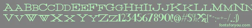 Thin-Schriftart – Grüne Schriften auf grauem Hintergrund
