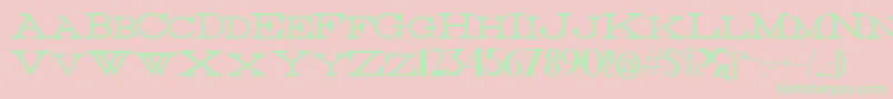 Thin Font – Green Fonts on Pink Background