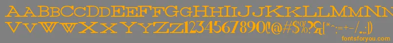 Thin Font – Orange Fonts on Gray Background