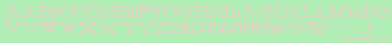 Thin Font – Pink Fonts on Green Background