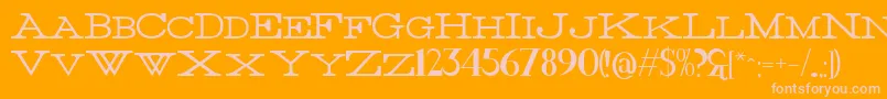 Thin Font – Pink Fonts on Orange Background