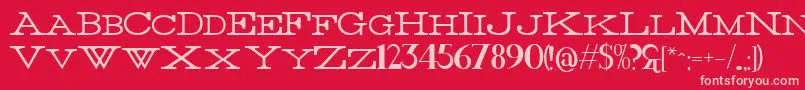 Thin Font – Pink Fonts on Red Background