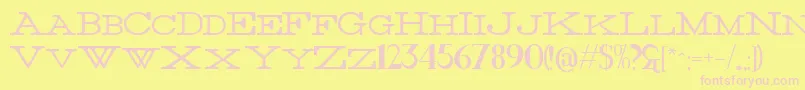 Thin Font – Pink Fonts on Yellow Background