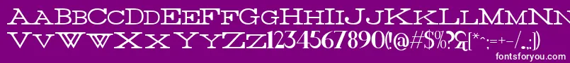 フォントThin – 紫の背景に白い文字