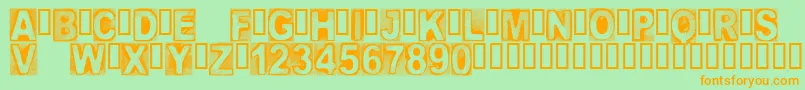 More about CfcreatureofdarknessRegula Font CfcreatureofdarknessRegula Font – Orange Fonts on Green Background