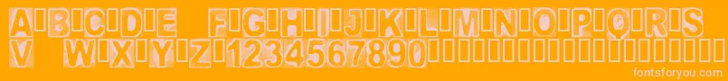 fuente CfcreatureofdarknessRegula – Fuentes Rosadas Sobre Fondo Naranja