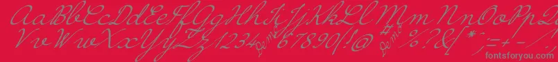 HirondelleDemo Font – Gray Fonts on Red Background