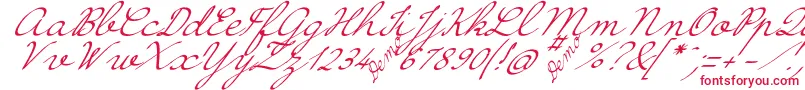 HirondelleDemo-Schriftart – Rote Schriften