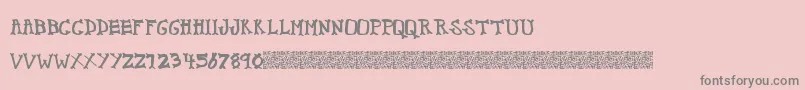 Crispybones Font – Gray Fonts on Pink Background