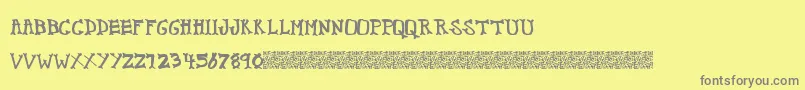 Crispybones-Schriftart – Graue Schriften auf gelbem Hintergrund