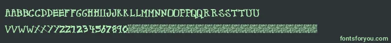 Crispybones Font – Green Fonts on Black Background