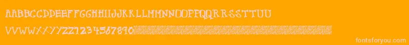 Police Crispybones – polices roses sur fond orange