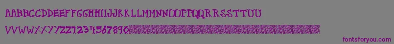 Crispybones Font – Purple Fonts on Gray Background