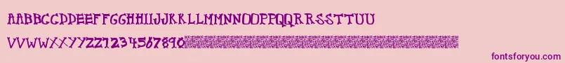 Crispybones Font – Purple Fonts on Pink Background