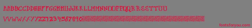 Crispybones Font – Red Fonts on Gray Background