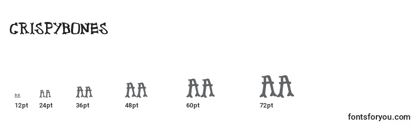Größen der Schriftart Crispybones