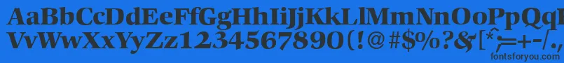 C792RomanBold Font – Black Fonts on Blue Background