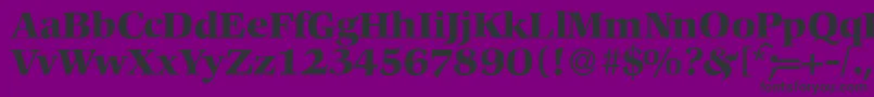 Czcionka C792RomanBold – czarne czcionki na fioletowym tle