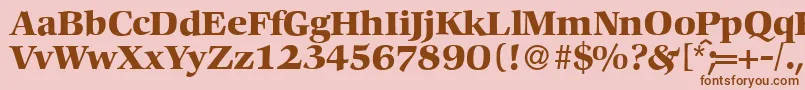 More about C792RomanBold Font C792RomanBold Font – Brown Fonts on Pink Background