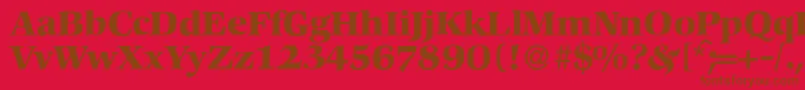 C792RomanBold Font – Brown Fonts on Red Background